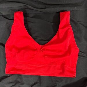 Vibrant Red Sports Bra
